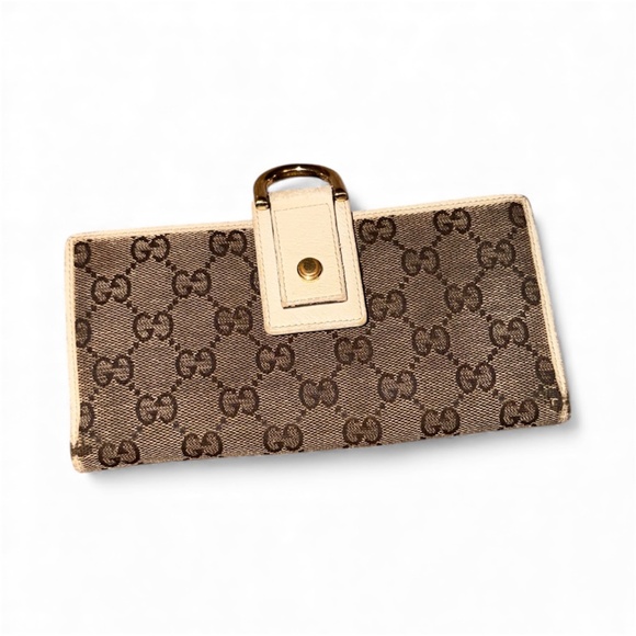 Gucci Vintage Monogram GG logo Long Folding Continental Wallet S - Picture 2 of 13